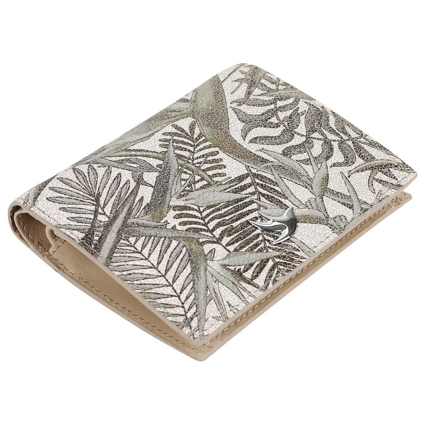 Бежевый кошелек на кнопке Aurelli Luna tropico