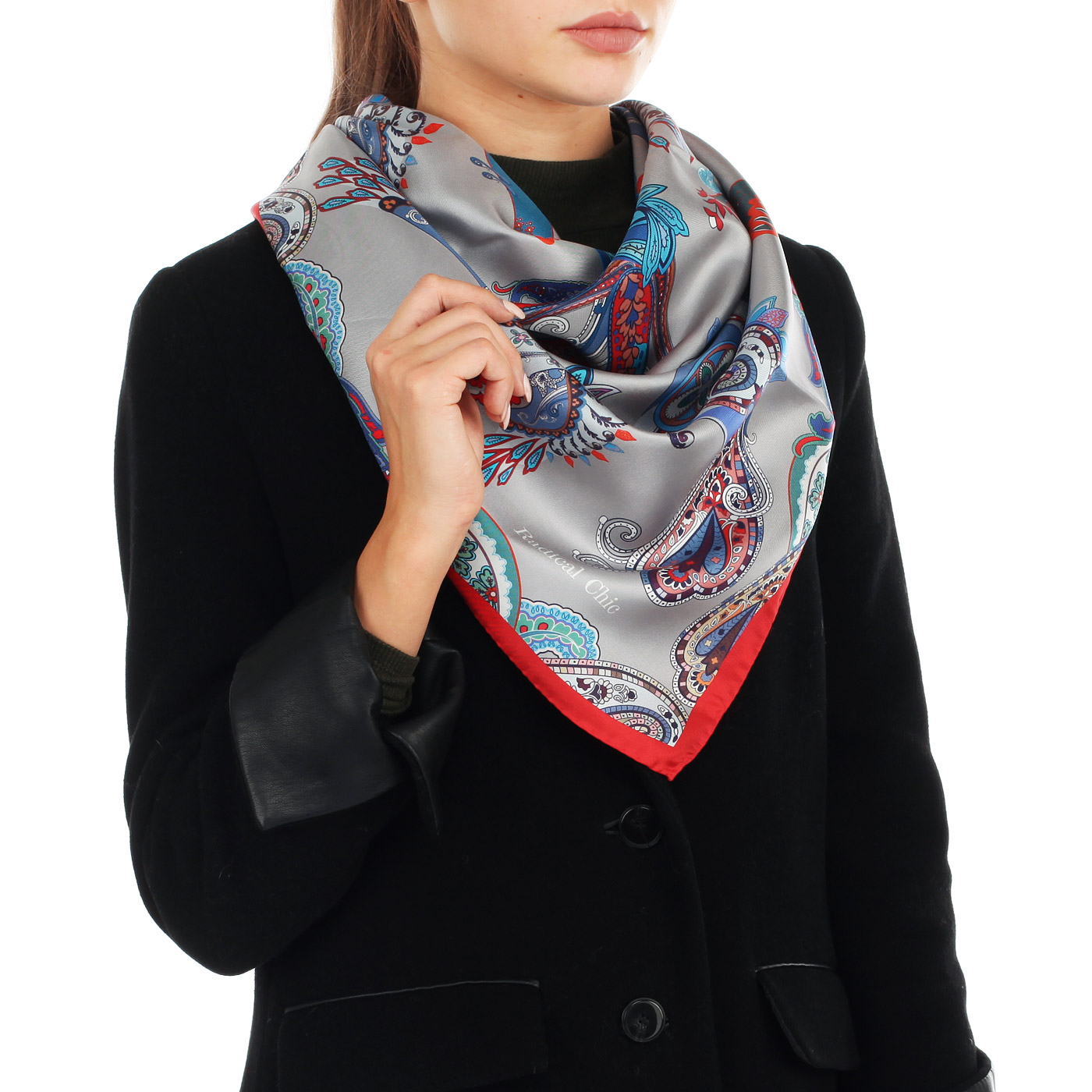 Шелковый платок с принтом Radical Chic Paisley bird