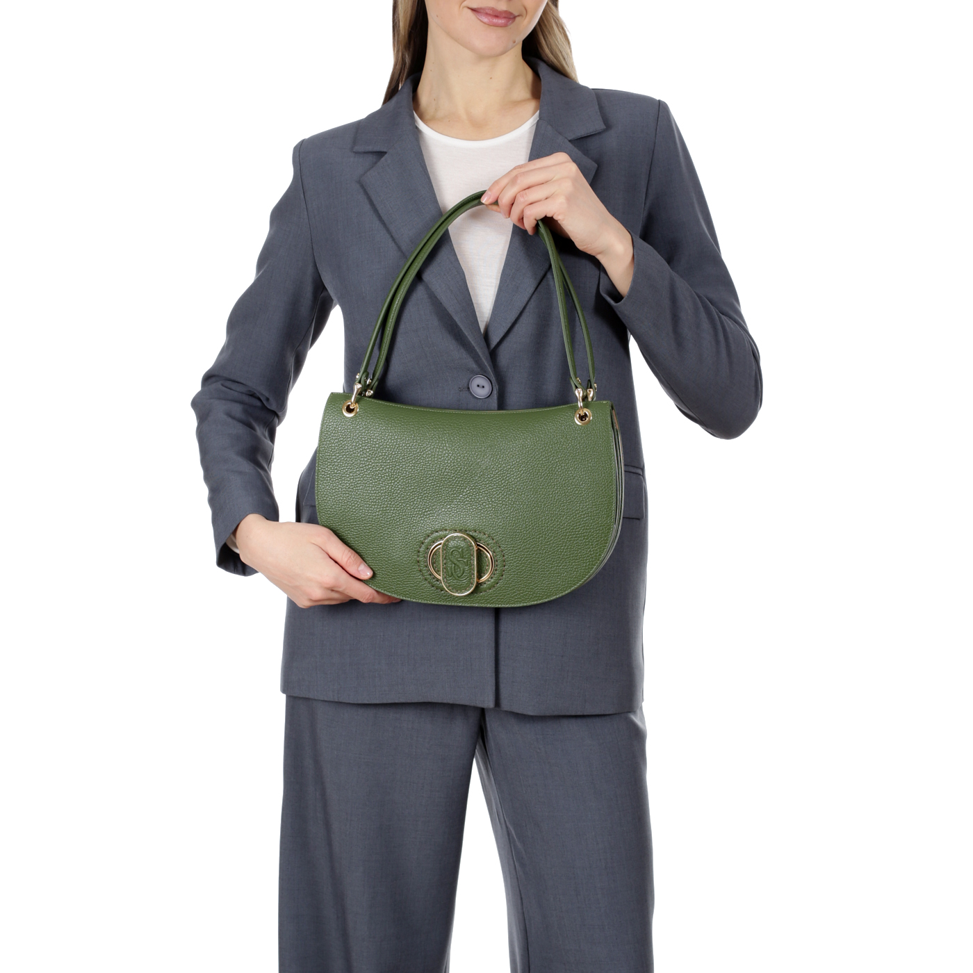 Кожаная сумка Carlo Salvatelli Madeleine gemma