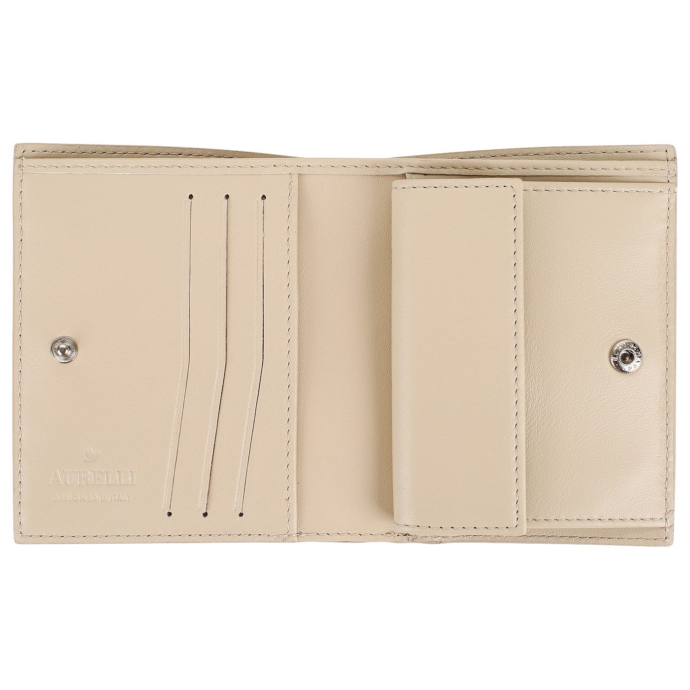 Бежевый кошелек на кнопке Aurelli Luna tropico