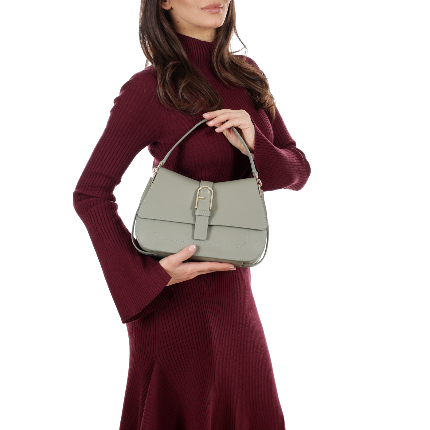 Кожаная сумка Furla Flow