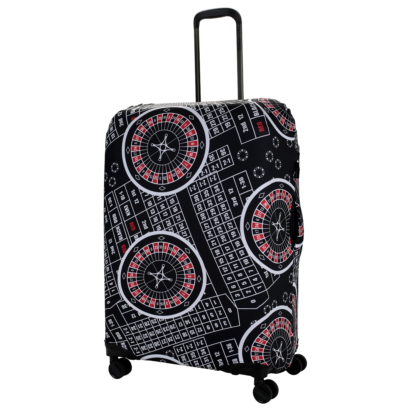 Eberhart Черный чехол для чемодана с принтом