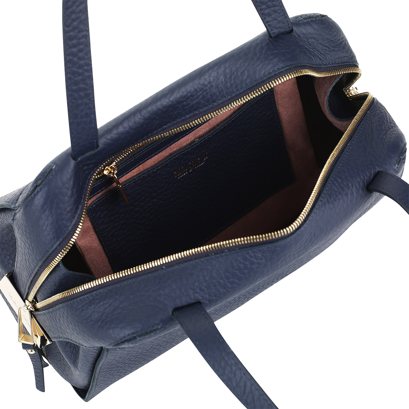 Синяя кожаная сумка Gilda Tonelli King Eco