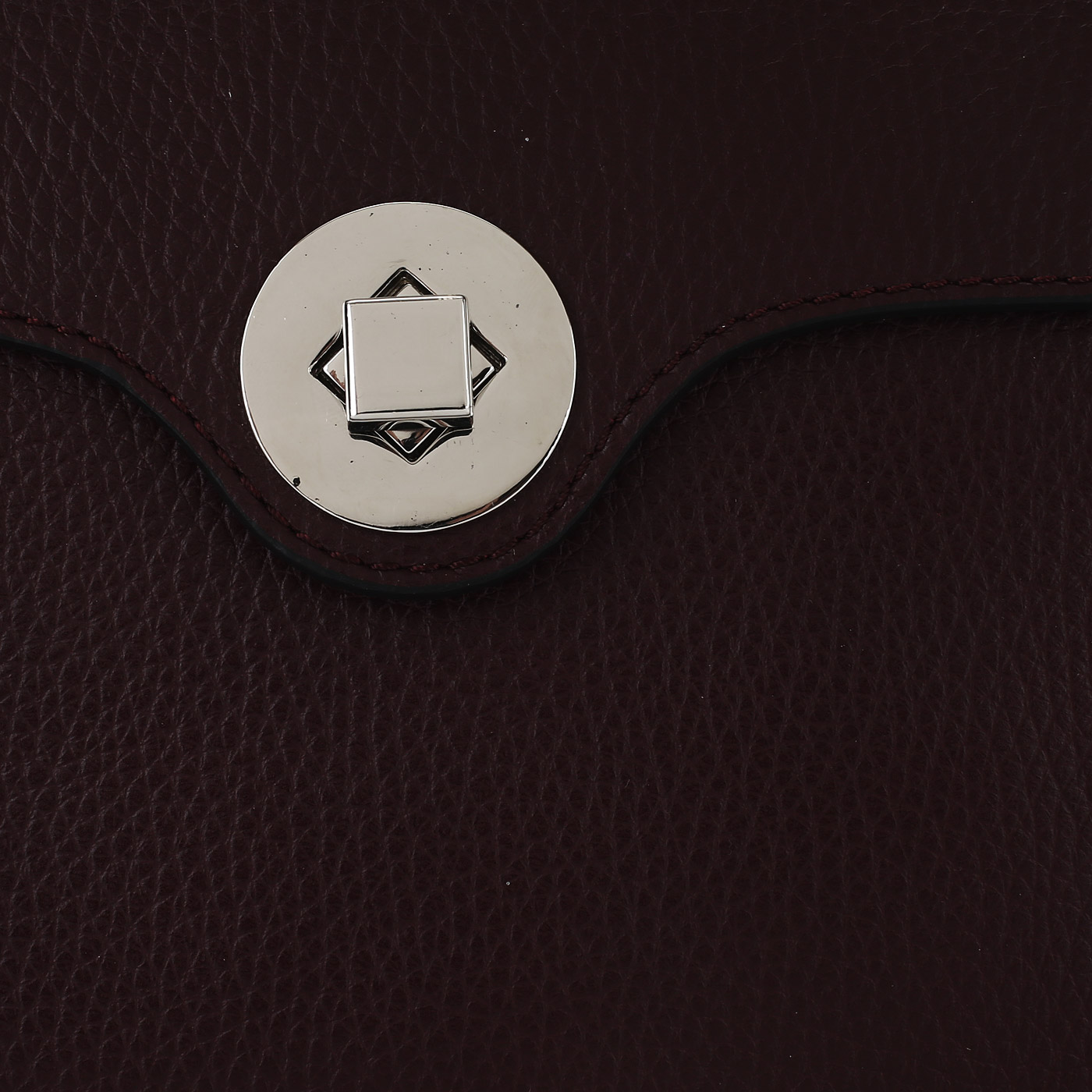 Бордовая кожаная сумка Chatte Marseille