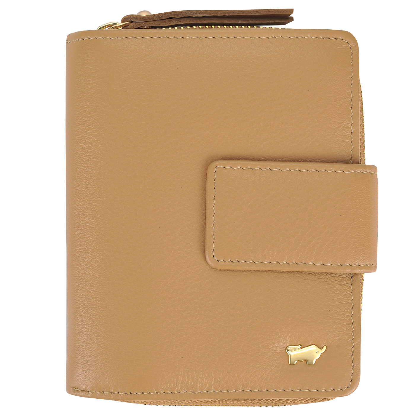 Braun Buffel Бежевое женское портмоне из натуральной кожи