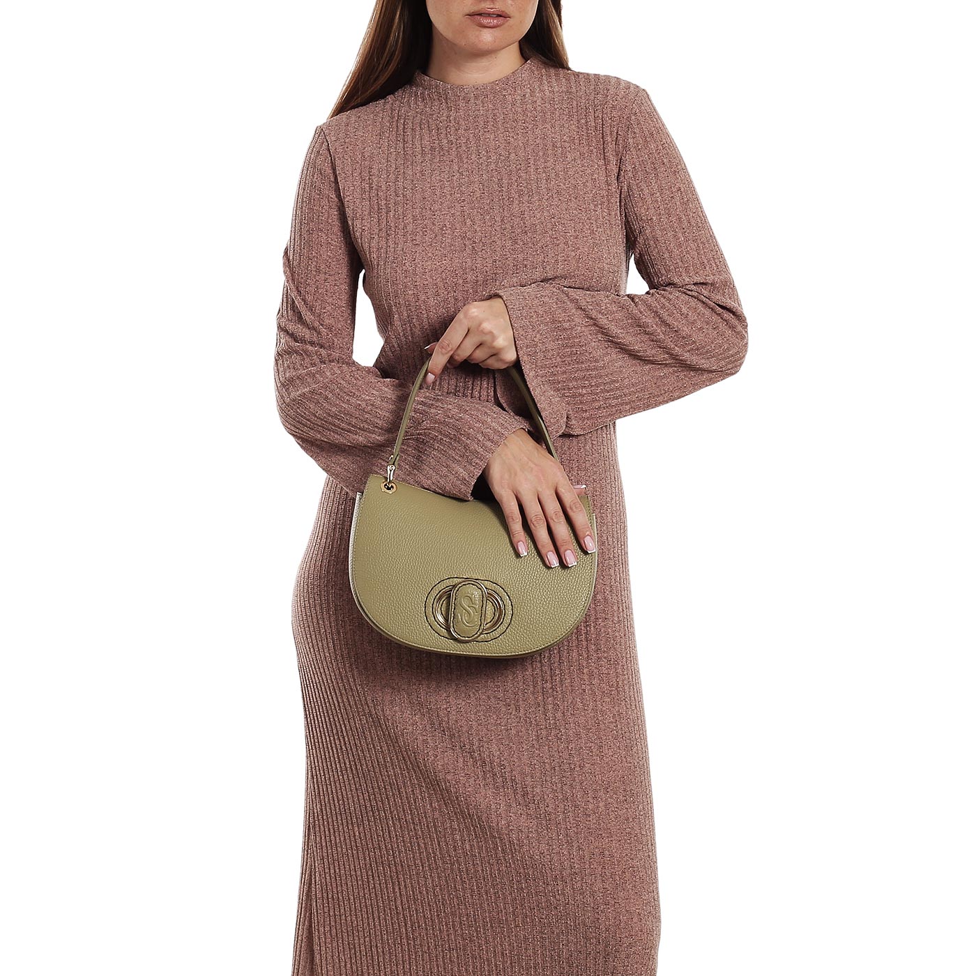 Кожаная сумка Carlo Salvatelli Madeleine gemma