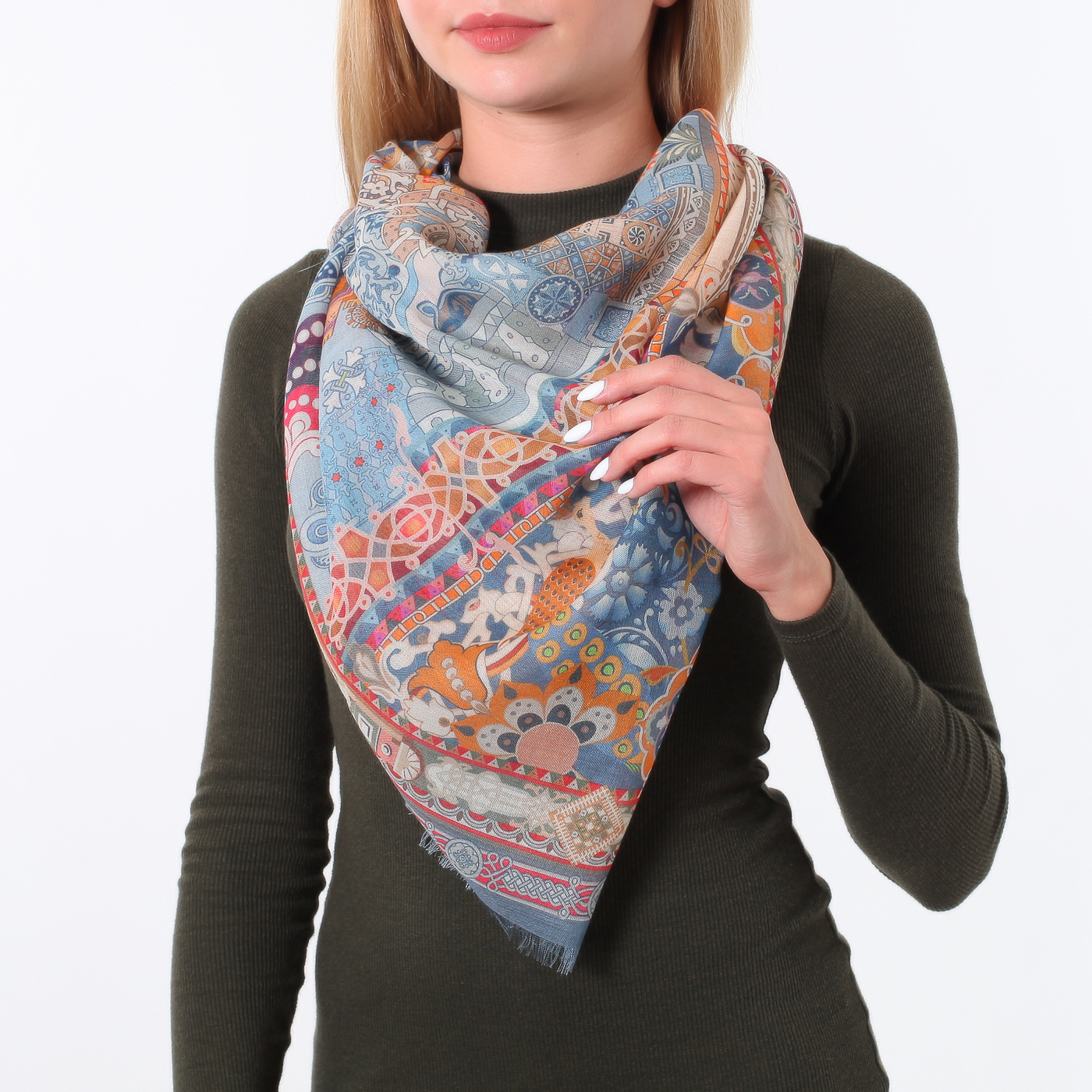 Платок Radical Chic Russian ornament