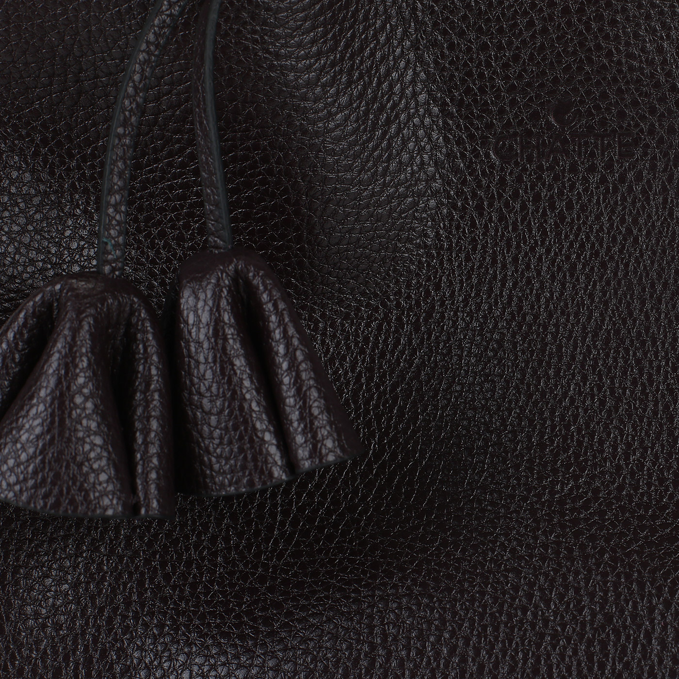 Бордовая кожаная сумка Chatte 