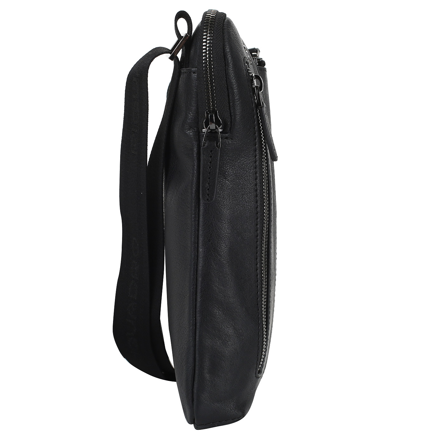 Сумка-планшет из черной кожи Piquadro Black square