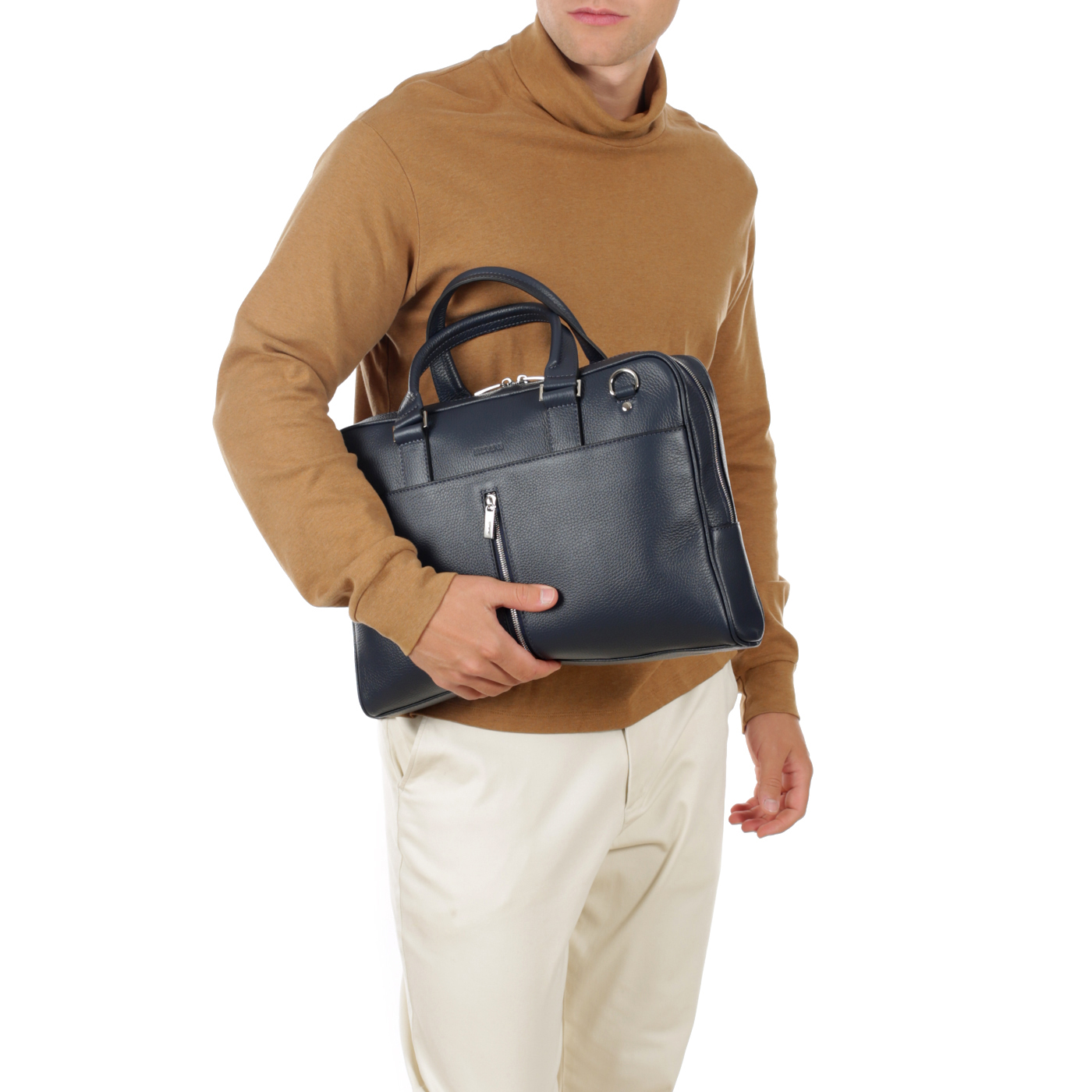 Мужская кожаная сумка с отделением для ноутбука Stevens 