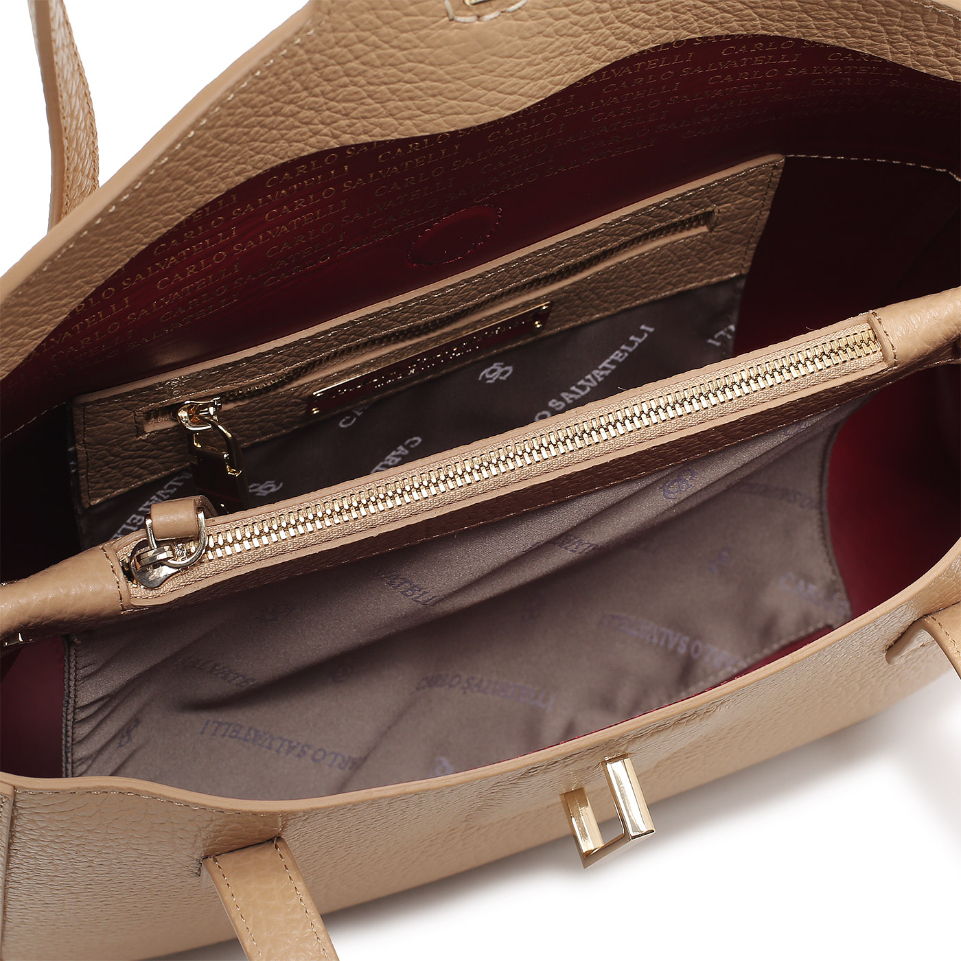 Кожаная сумка Carlo Salvatelli Ives cervino