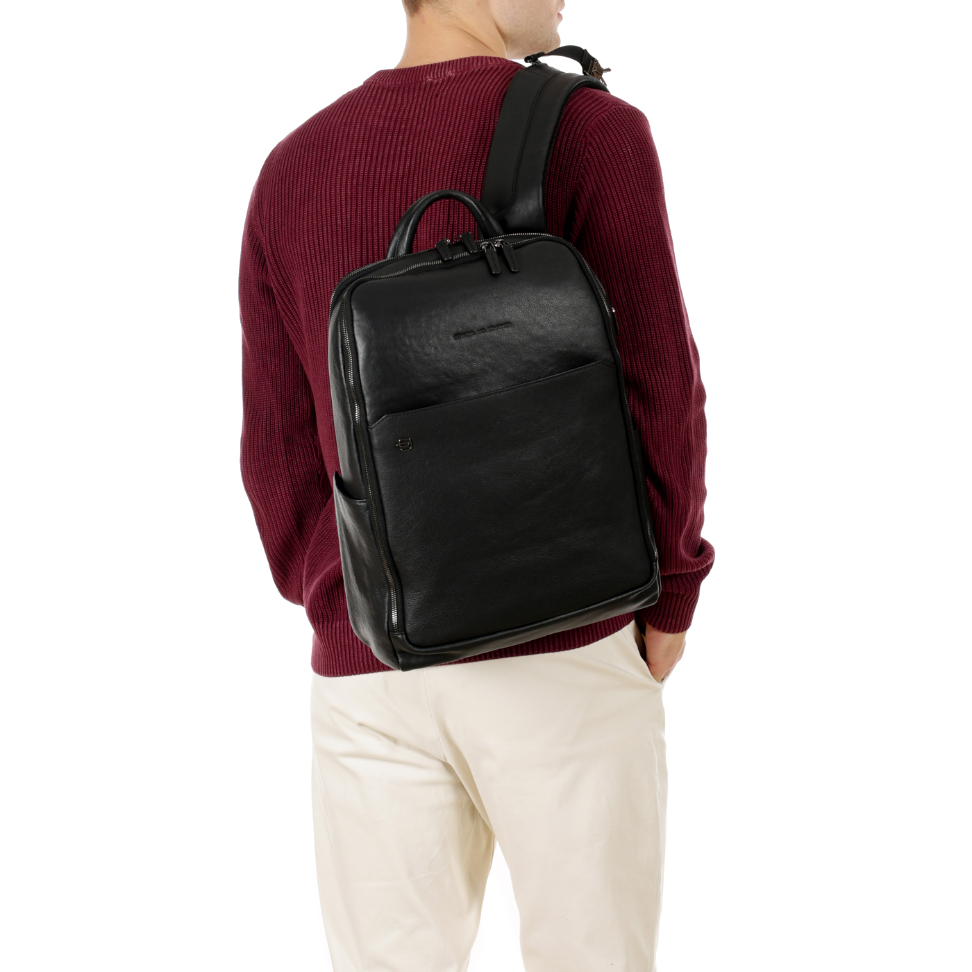 Кожаный рюкзак Piquadro Black square