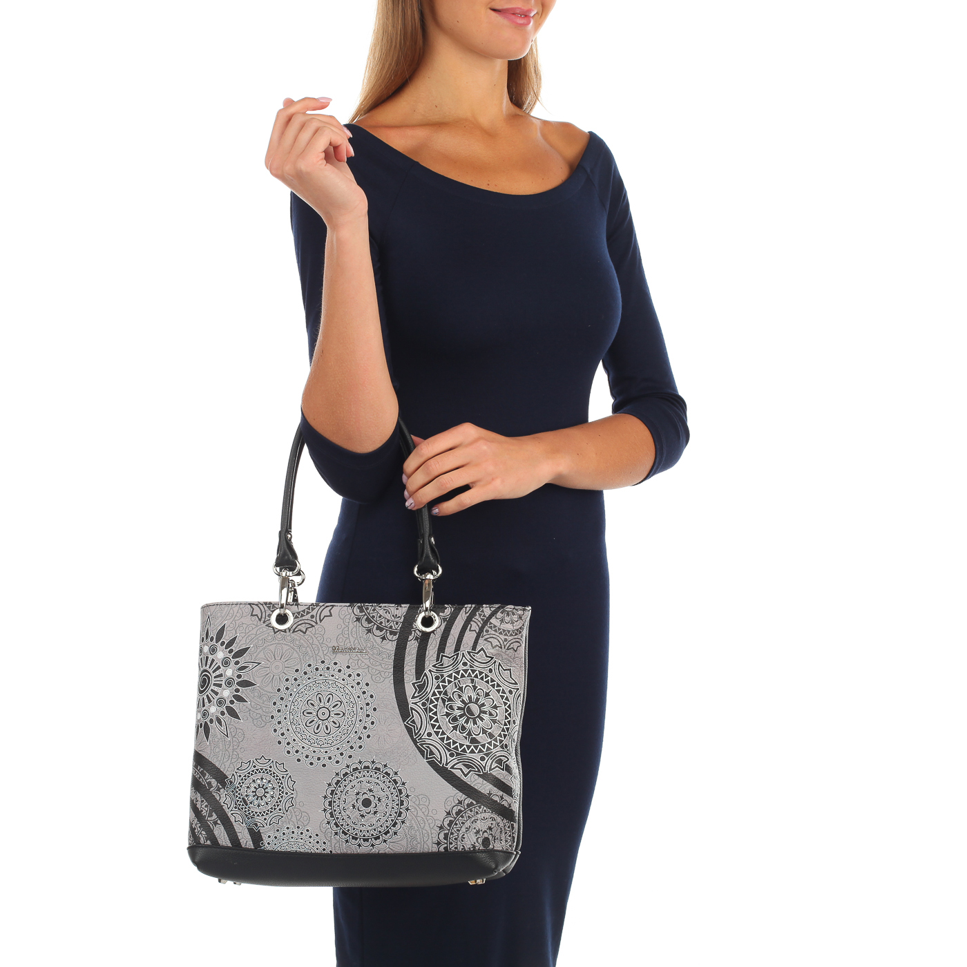 Кожаная сумка со съемными ручками Marina Creazioni 