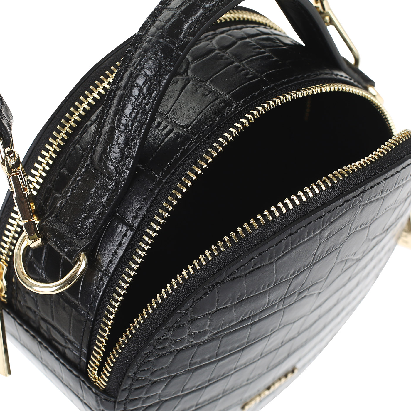 Кожаная сумочка с отделкой под крокодила Piumelli Dubai