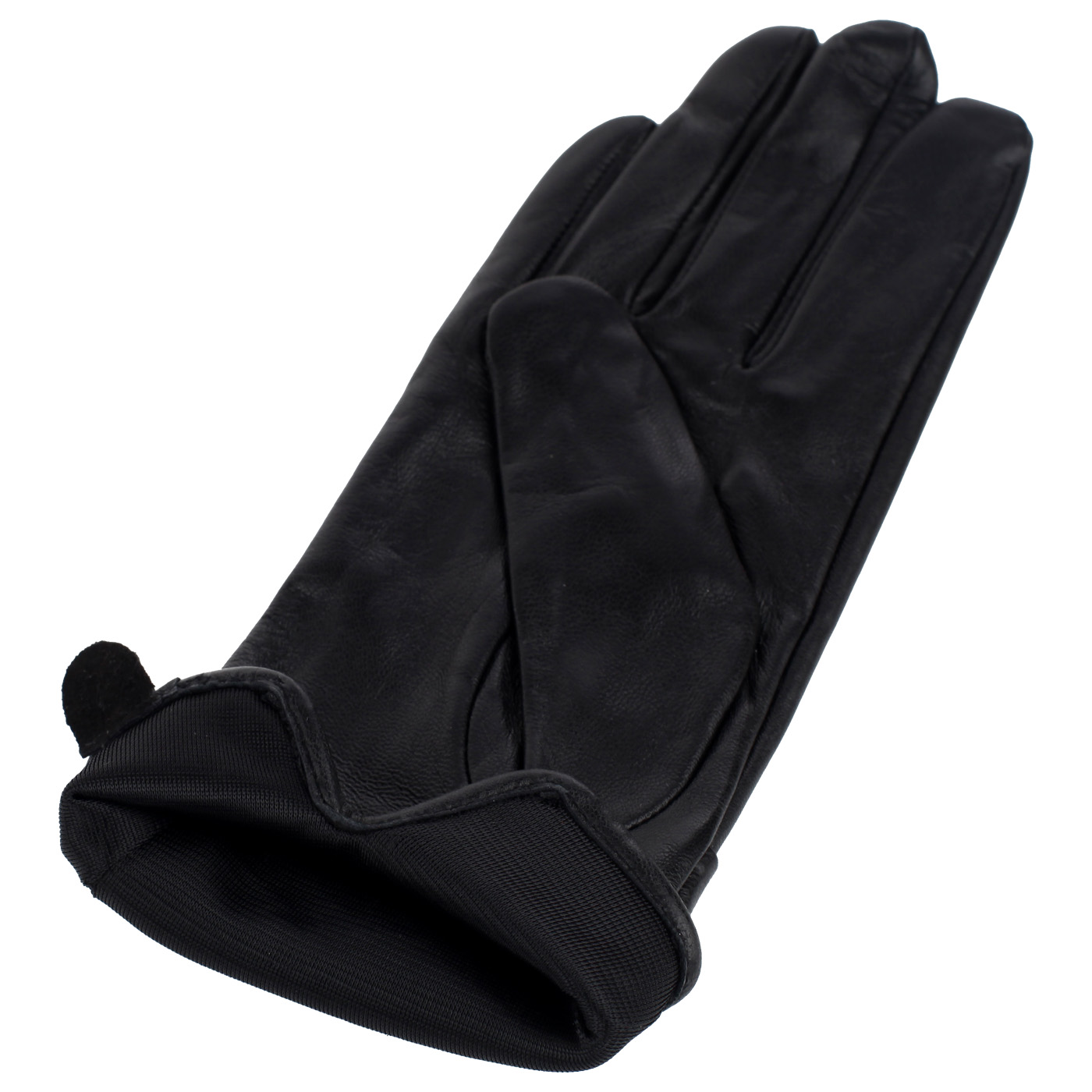 Черные перчатки из кожи Aurelli 