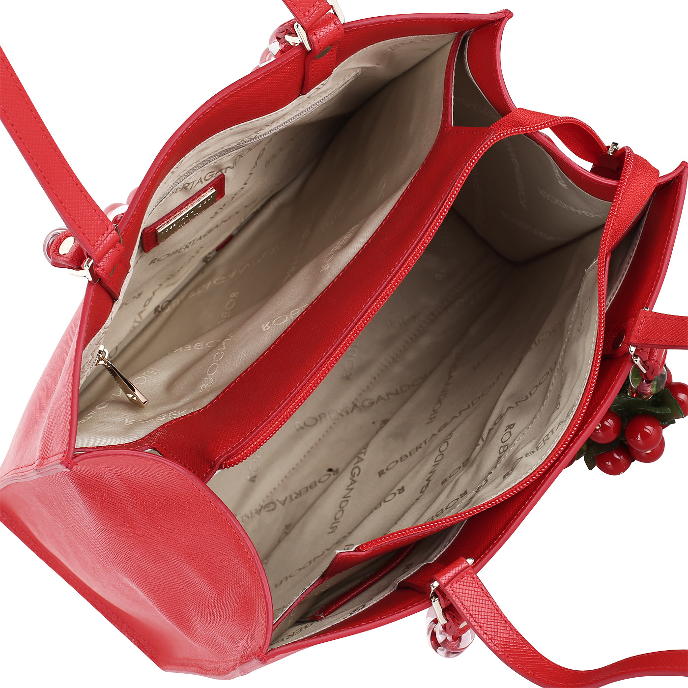 Женская кожаная сумка с двойными ручками Roberta Gandolfi Cappuccetto rosso
