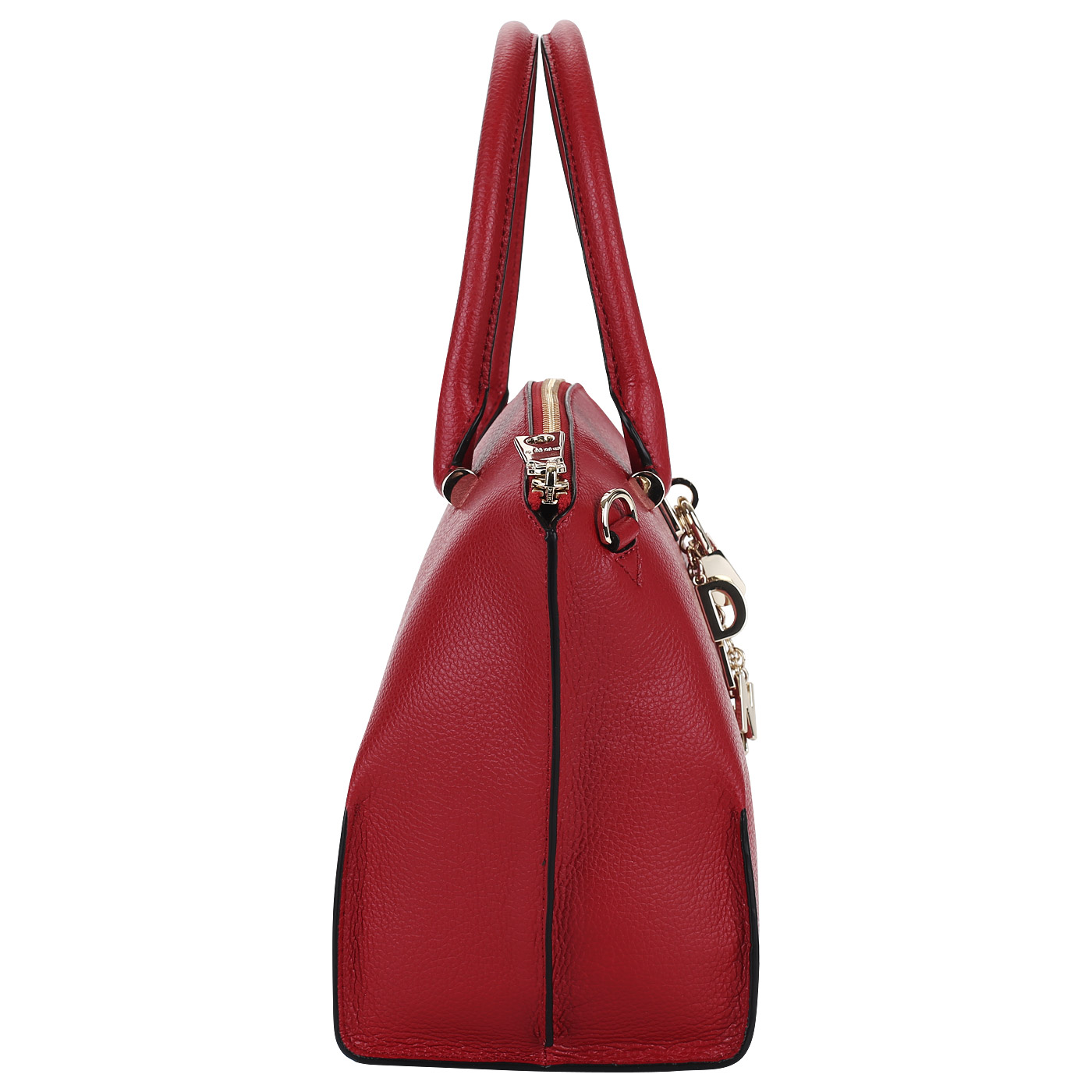 Красная кожаная сумка DKNY Elissa