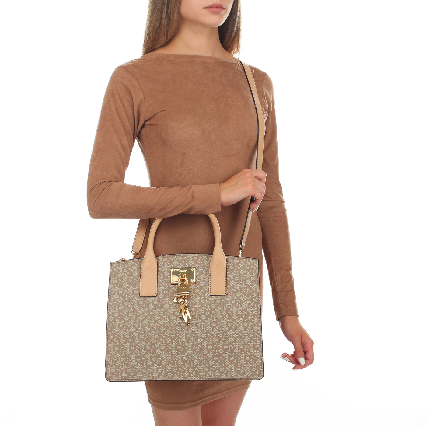 Сумка-тоут из кожи DKNY Elissa