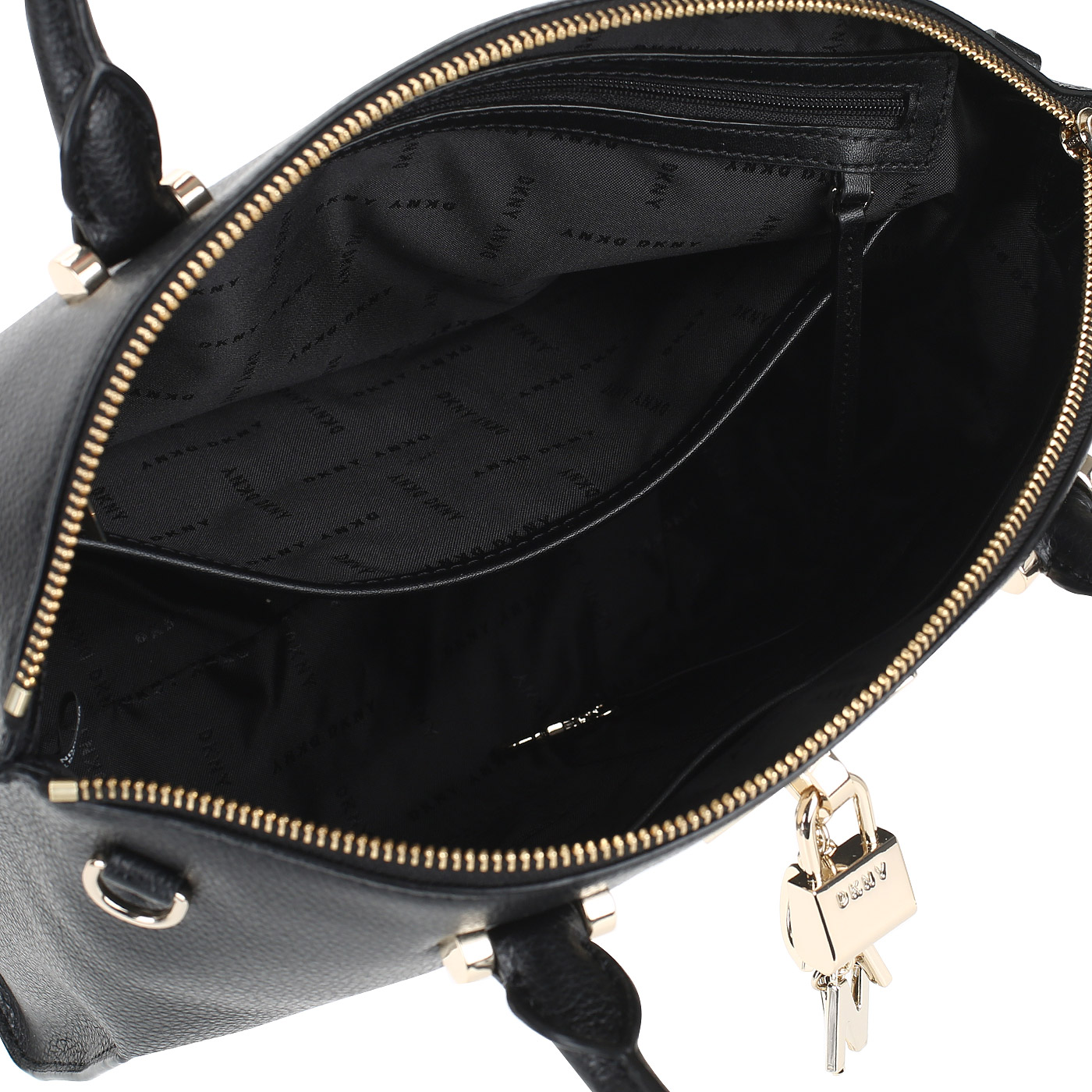 Кожаная сумка на молнии DKNY Elissa