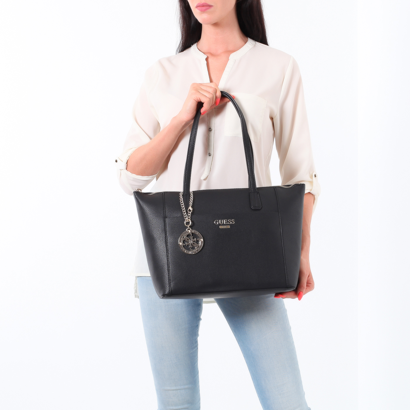 Сумка-трапеция на молнии Guess Alma