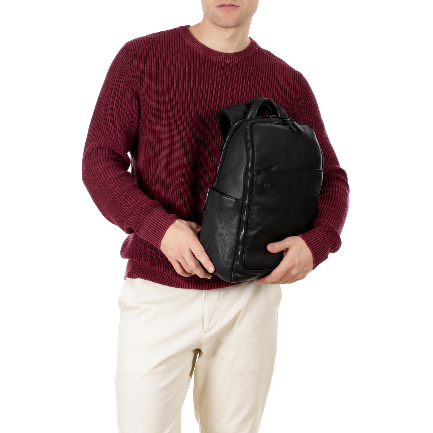 Кожаный рюкзак Piquadro Black square