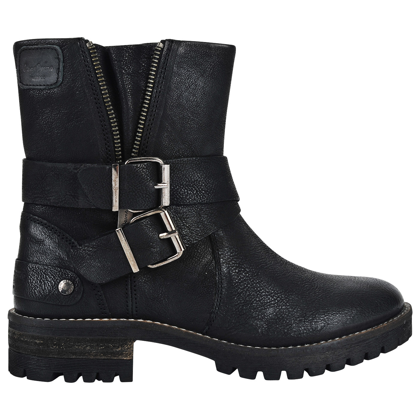 Pepe Jeans London Женские полусапожки на молнии из натуральной кожи