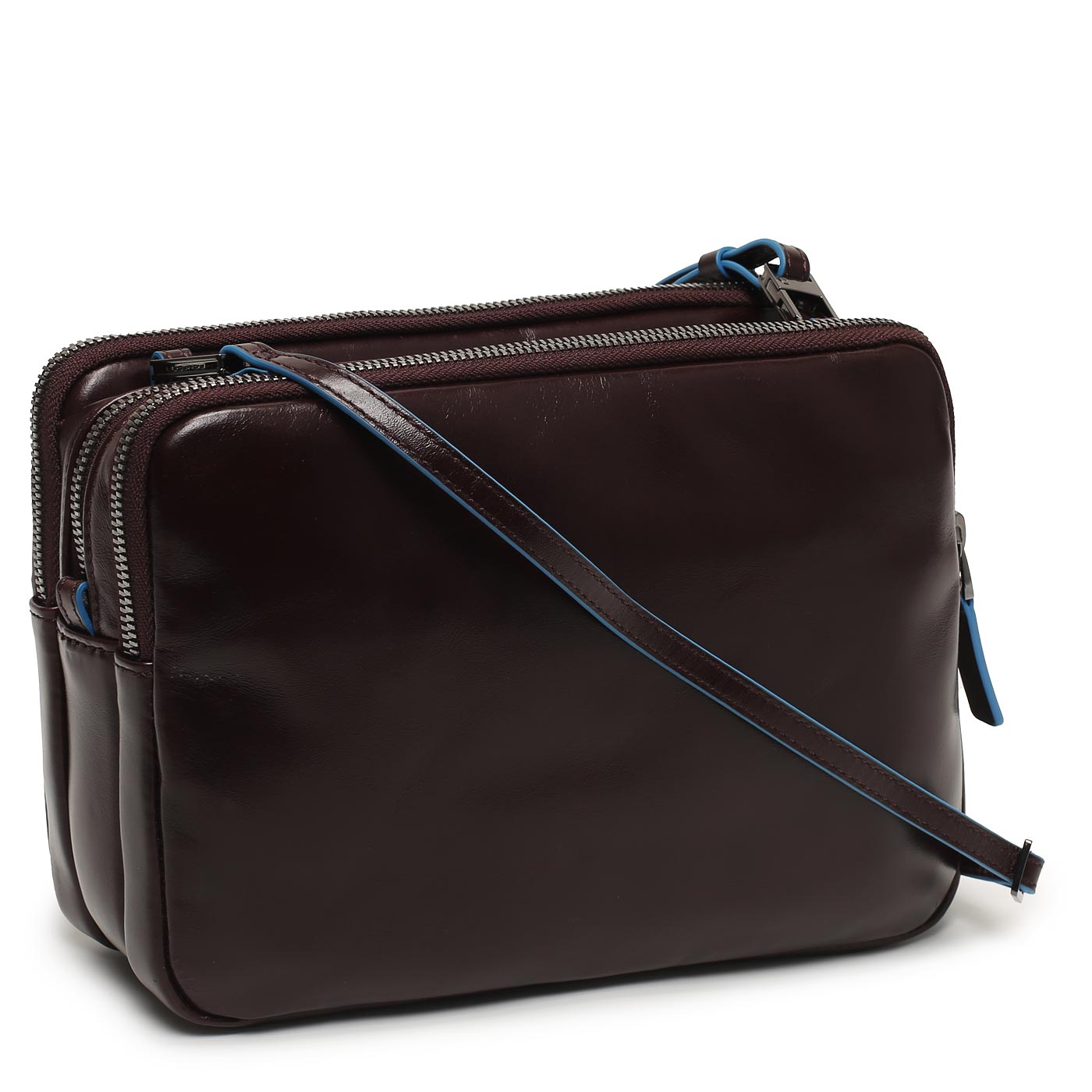 Кожаная визитка с умным замком Piquadro Blue square