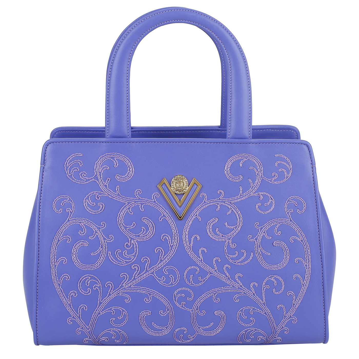 Valentino Orlandi Кожаная сумка с вышивкой