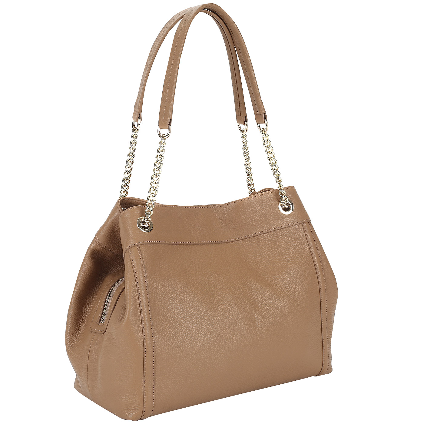 Кожаная сумка с длинными ручками Aurelli 