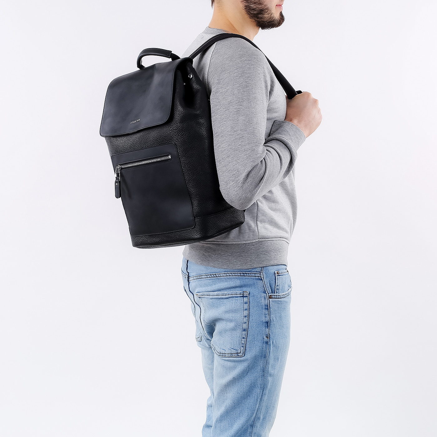 Строгий кожаный рюкзак Michael Kors Men Backpack