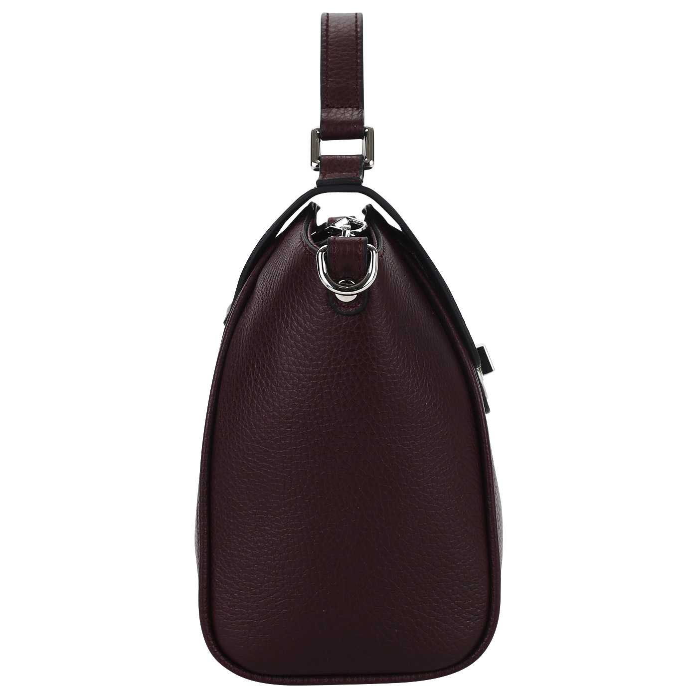 Бордовая кожаная сумка Chatte Marseille