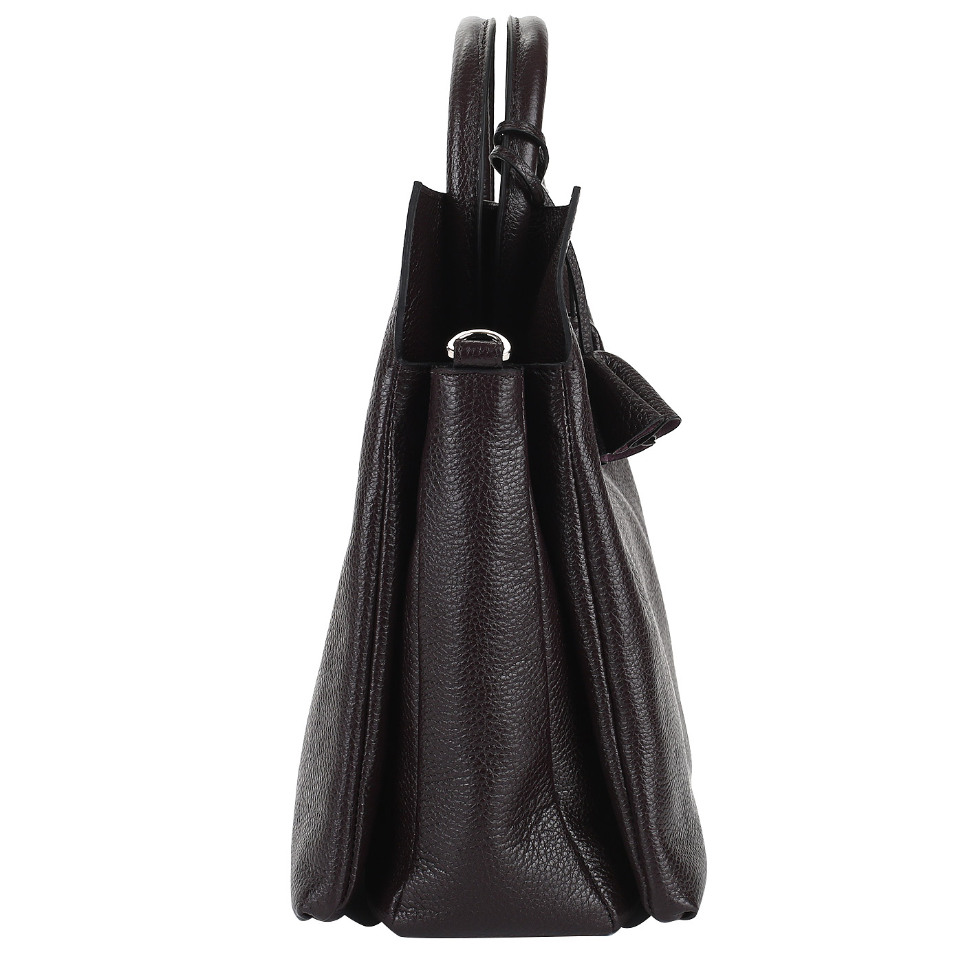 Бордовая кожаная сумка Chatte 