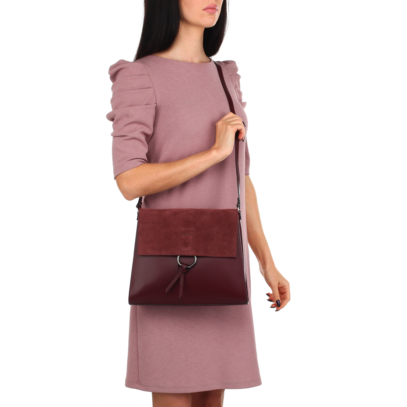 Бордовая сумка через плечо Ripani Pachira