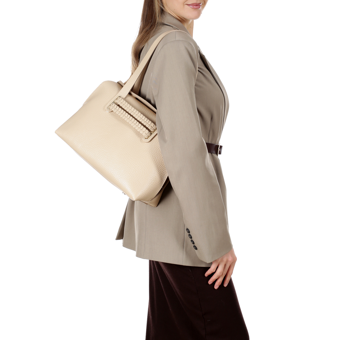 Кожаная сумка Carlo Salvatelli Charlotte cervino