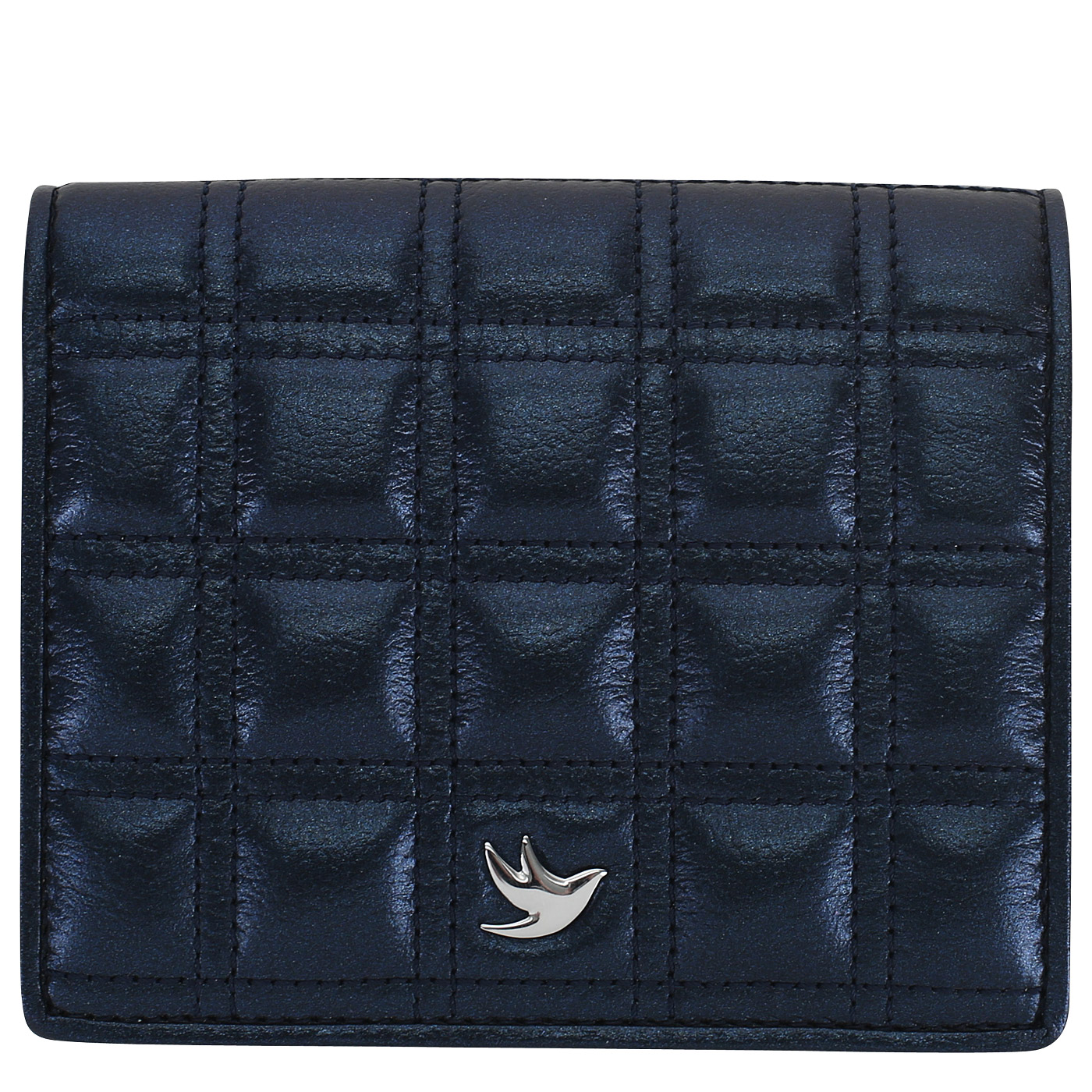 Стёганый кожаный кошелёк Aurelli Icon shine