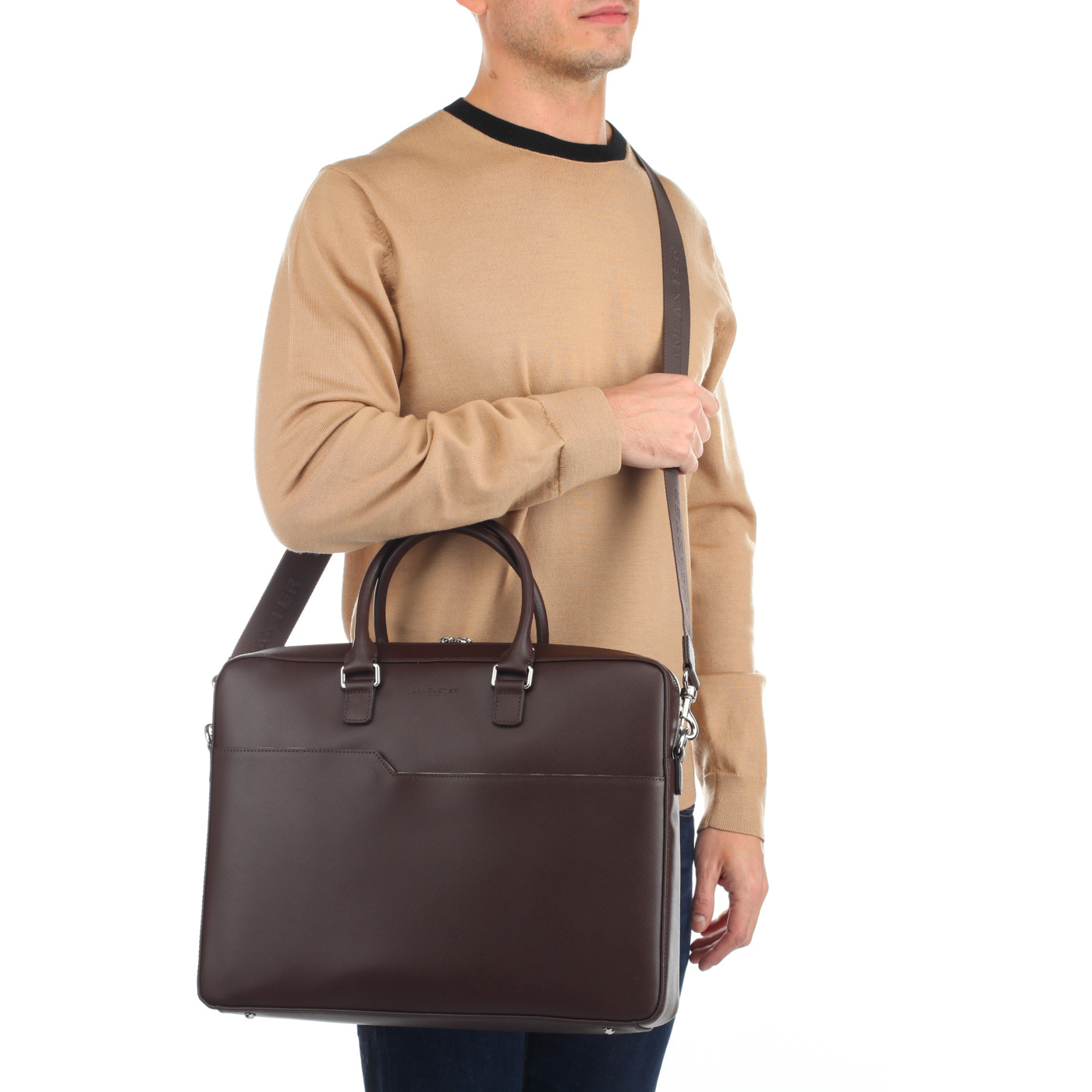 Мужская деловая сумка с отделом для ноутбука Lancaster Mathias