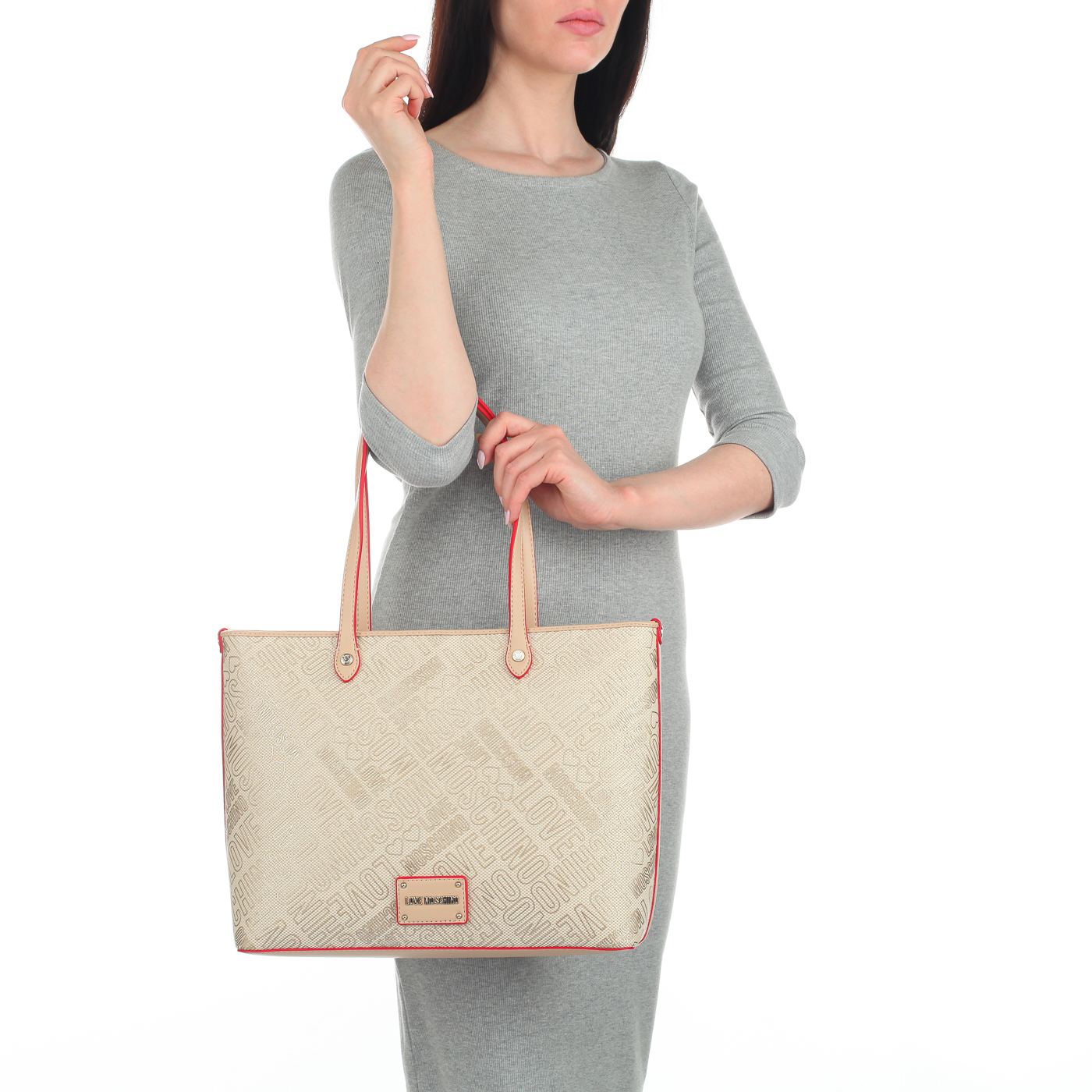 Женская комбинированная сумка Love Moschino Embossed canvas
