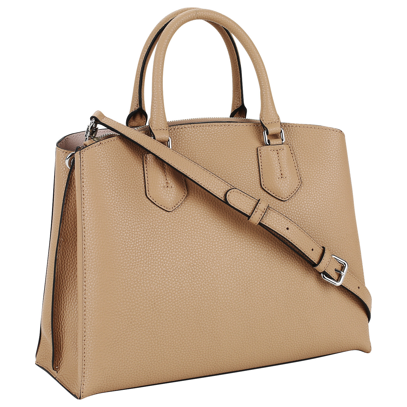 Бежевая кожаная сумка DKNY Noho