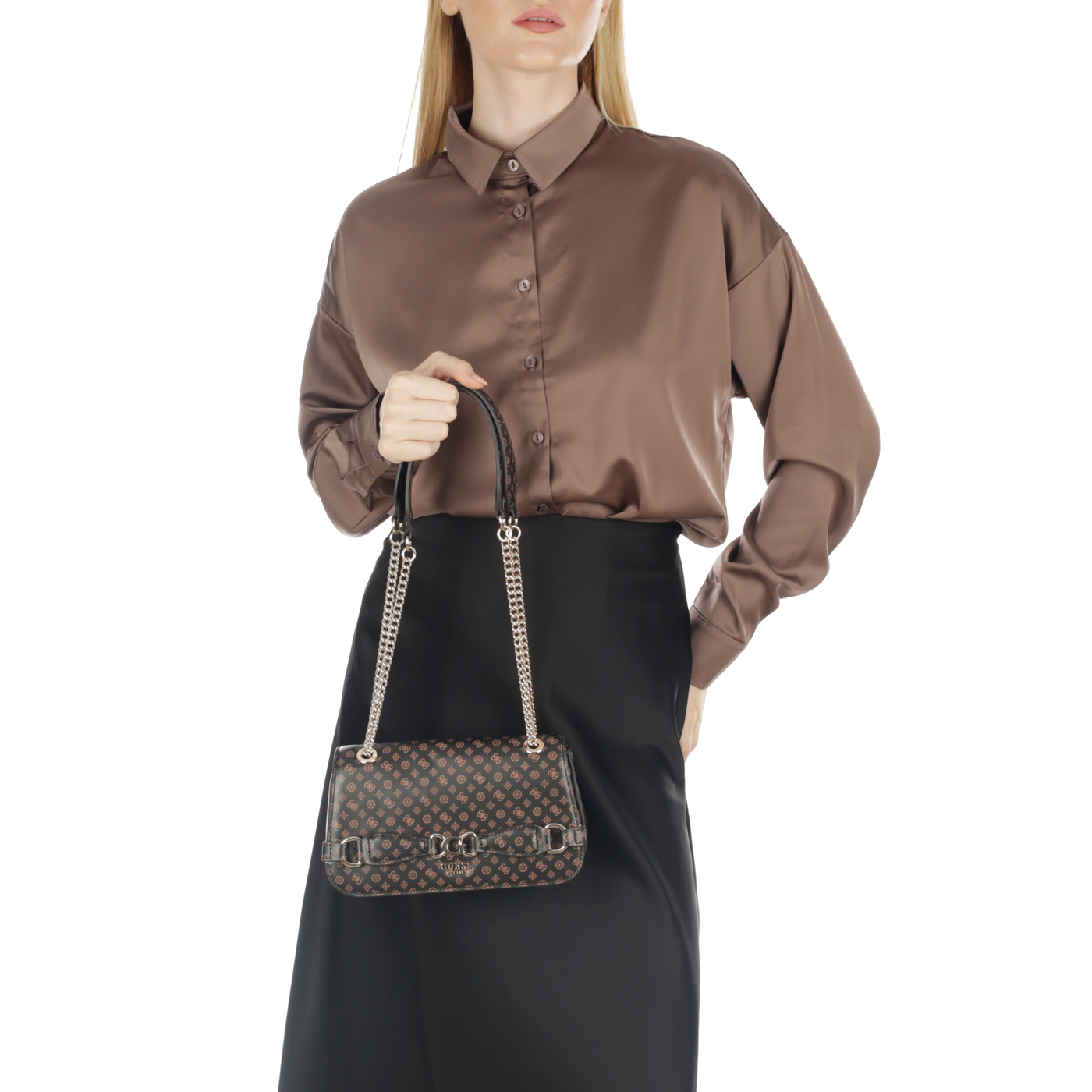 Сумка с ручками-цепочками Guess Arlena Logo