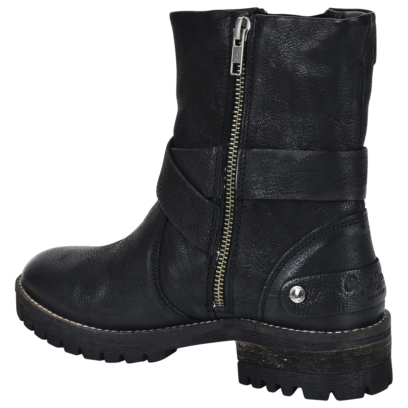 Женские полусапожки на молнии из натуральной кожи Pepe Jeans London Hellen