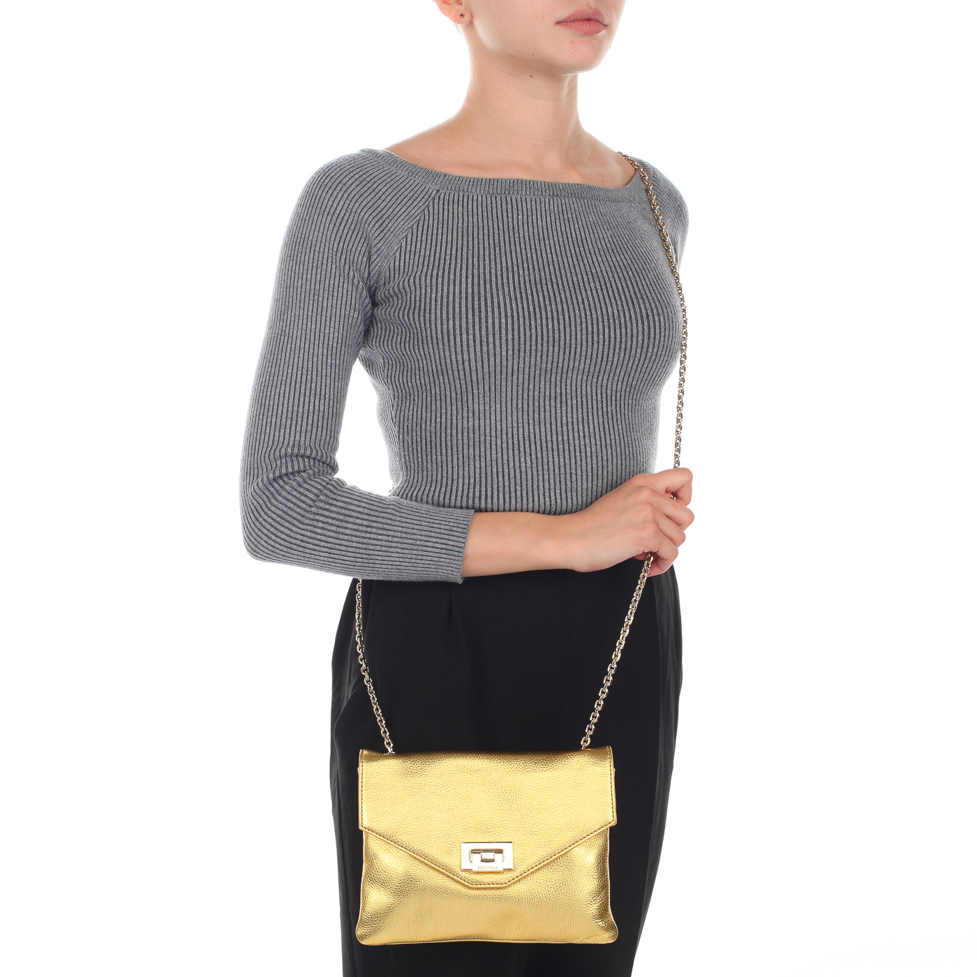 Маленькая кожаная сумка через плечо Coccinelle Pochette