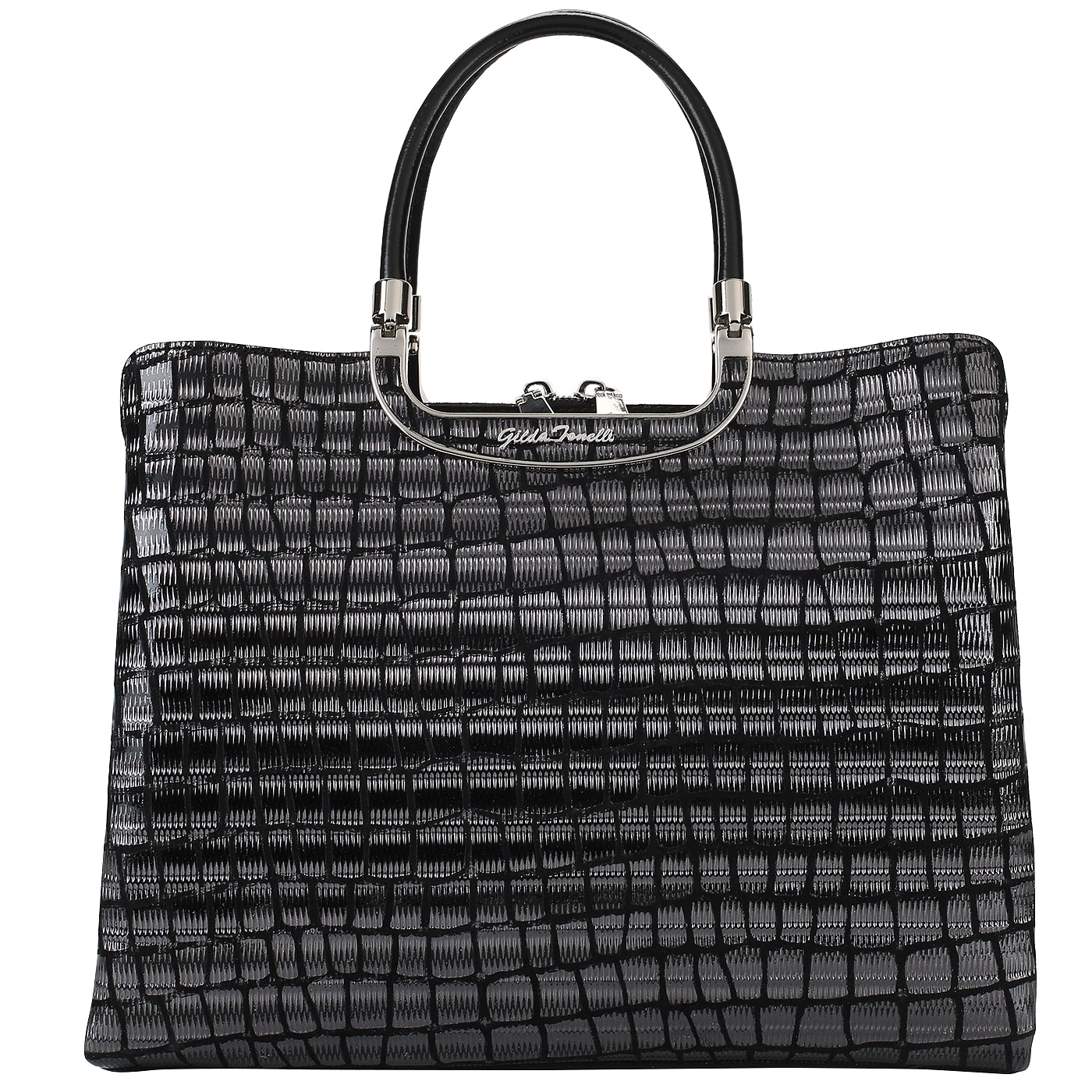 Gilda Tonelli Комбинированная сумка с отделкой под крокодила